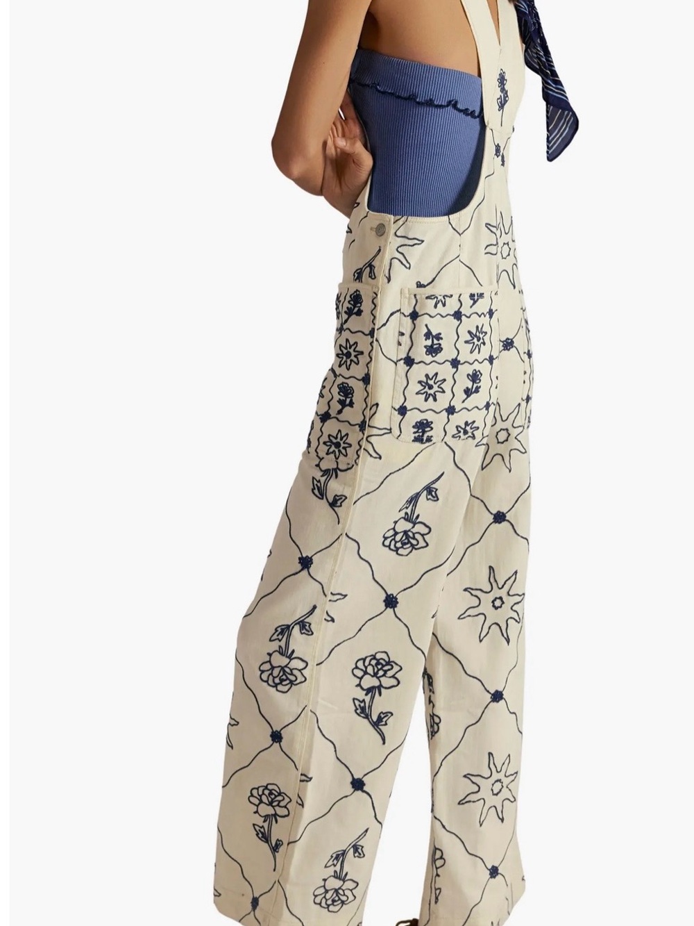 Free People Embroidered Overalls - Picture 3 of 8